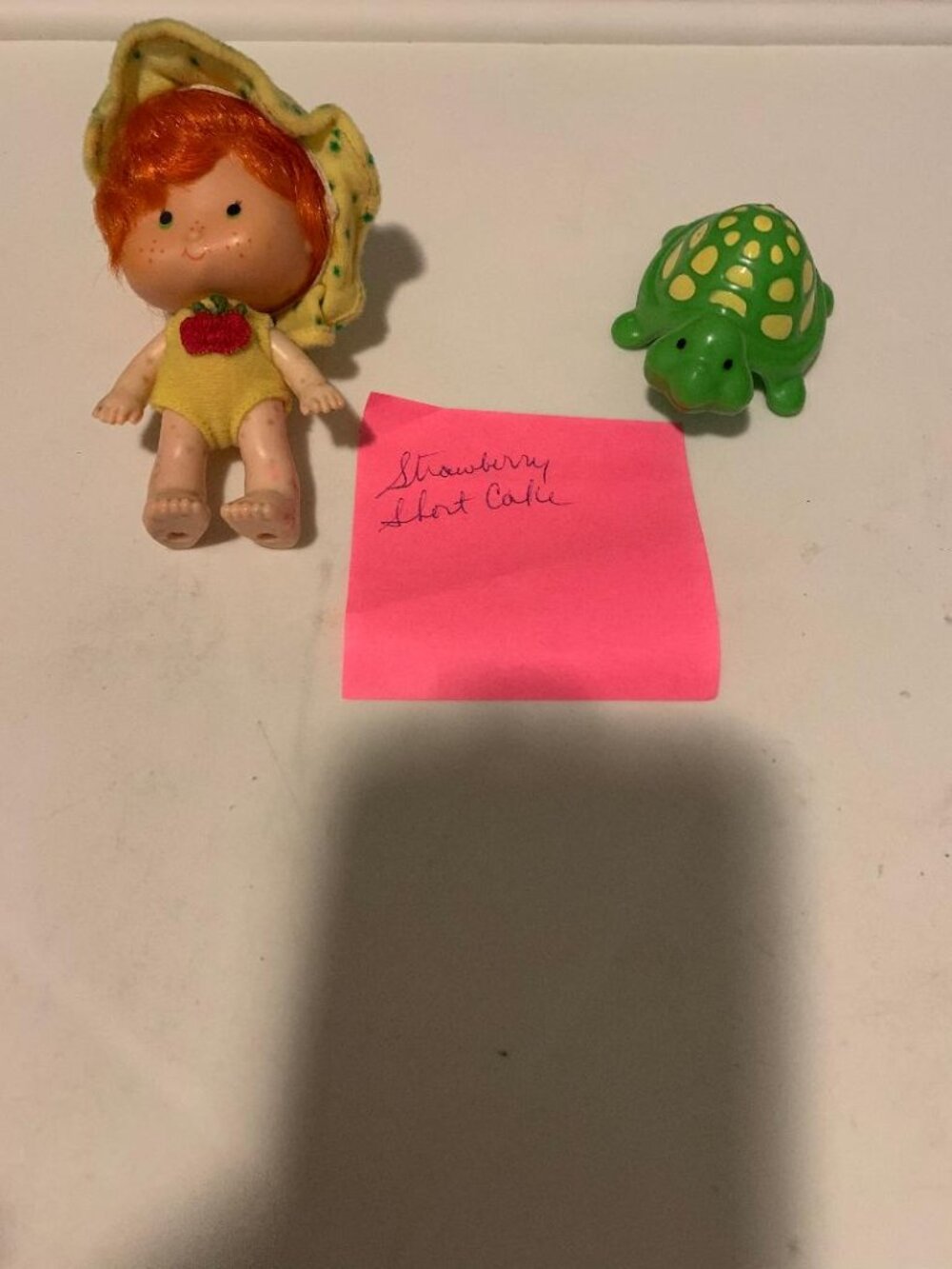 Vintage Strawberry Shortcake APPLE DUMPLING doll w/ Pet TeaTime Turtle LOT10-27
